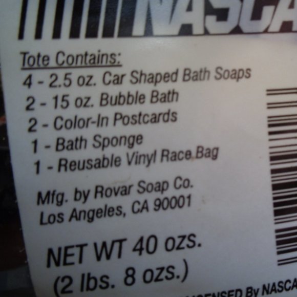 NASCAR High Performance Bath Soap Kit, By ROVAR, New Sealed - Picture 6 of 8